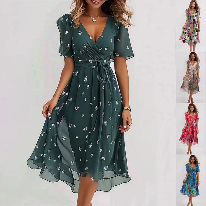 Priscilla | Elegant short sleeve dress