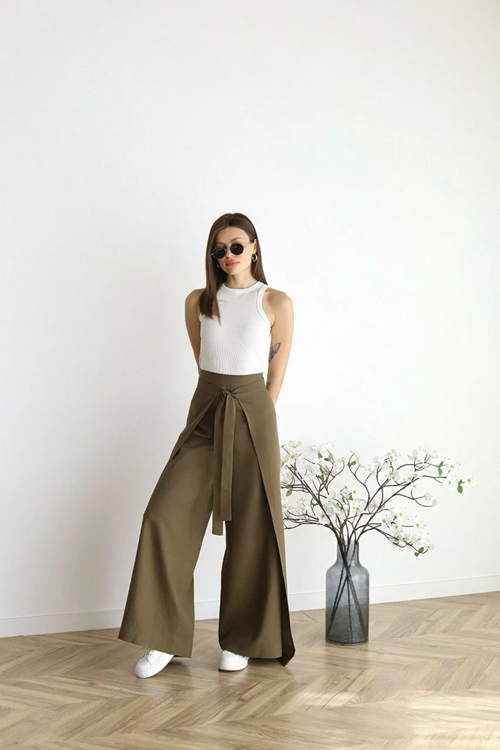 Marika™ - Rosetta Wide Linen Trousers