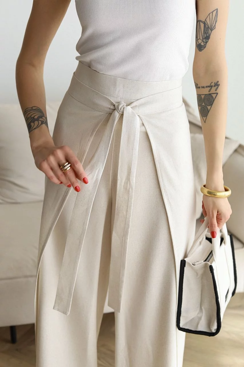 Marika™ - Rosetta Wide Linen Trousers