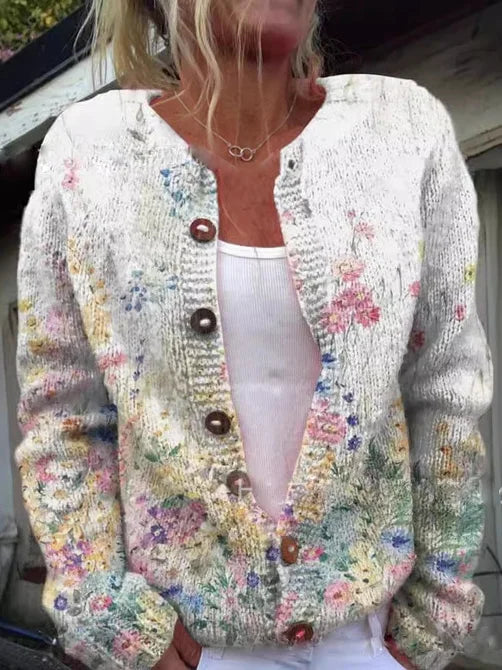 Floral Pattern Cardigan