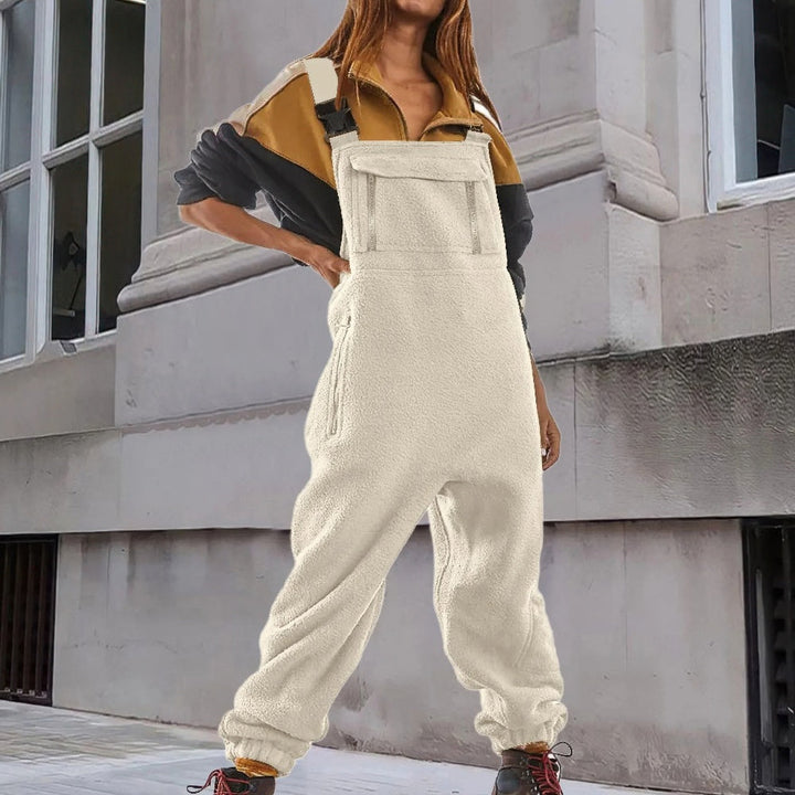 Marie™ - Adjustable Fleece Jumpsuit in Corduroy