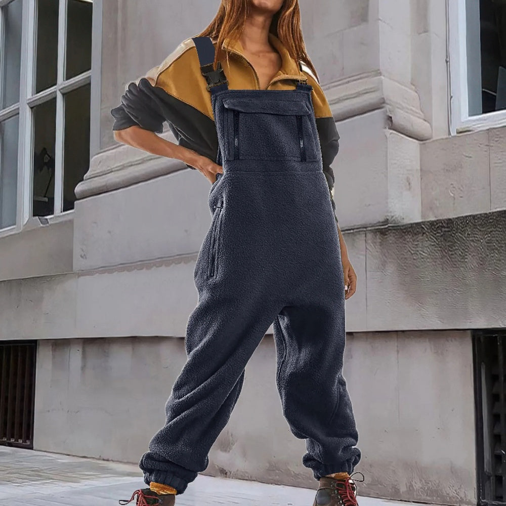 Marie™ - Adjustable Fleece Jumpsuit in Corduroy