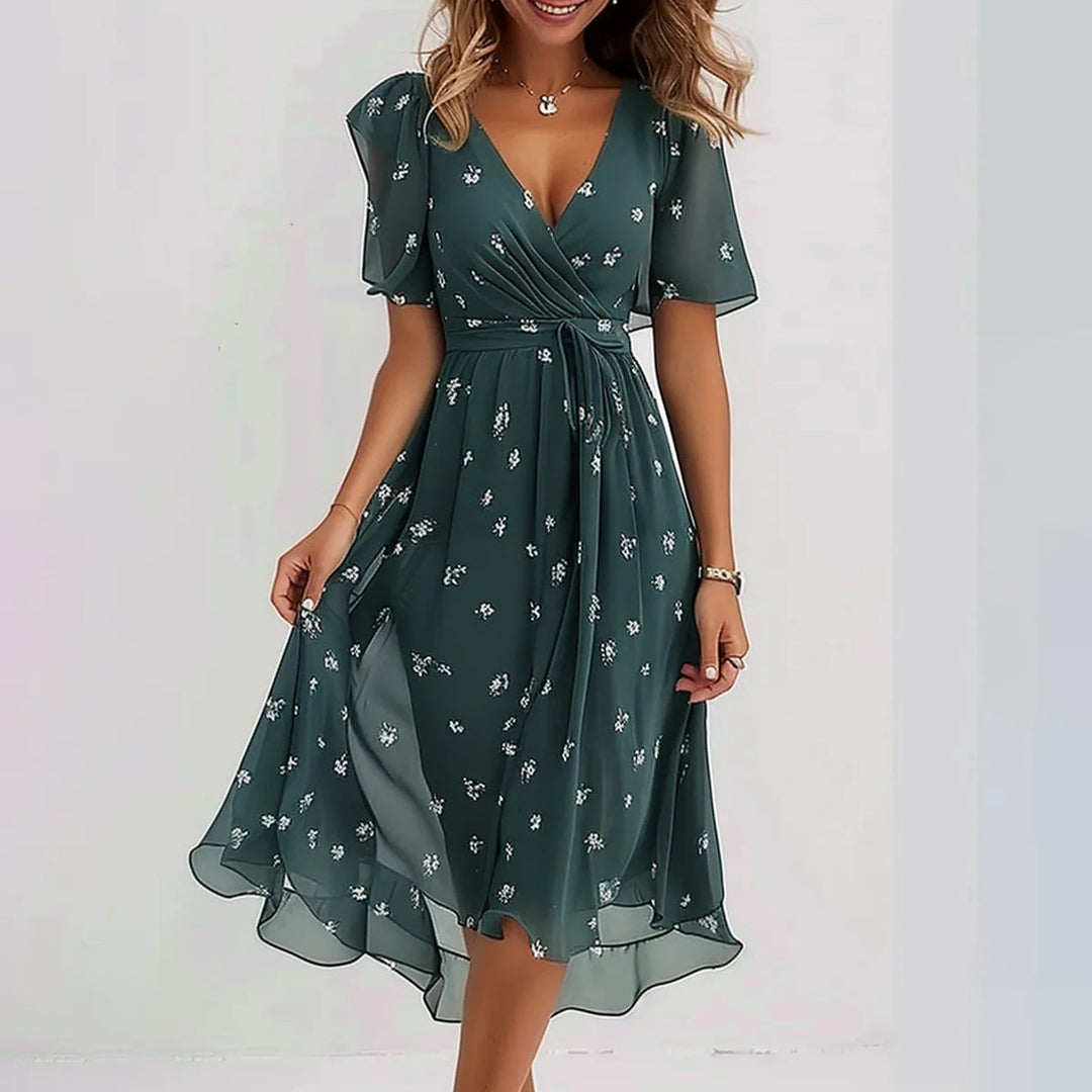 Priscilla | Elegant short sleeve dress