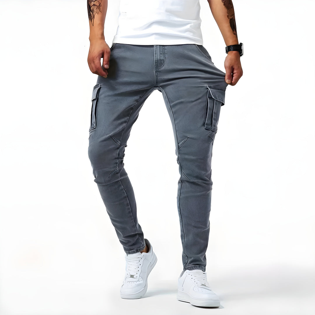 Carlo Pelli – Stretch Denim Cargo Pants