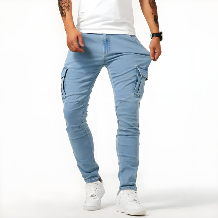 Carlo Pelli – Stretch Denim Cargo Pants