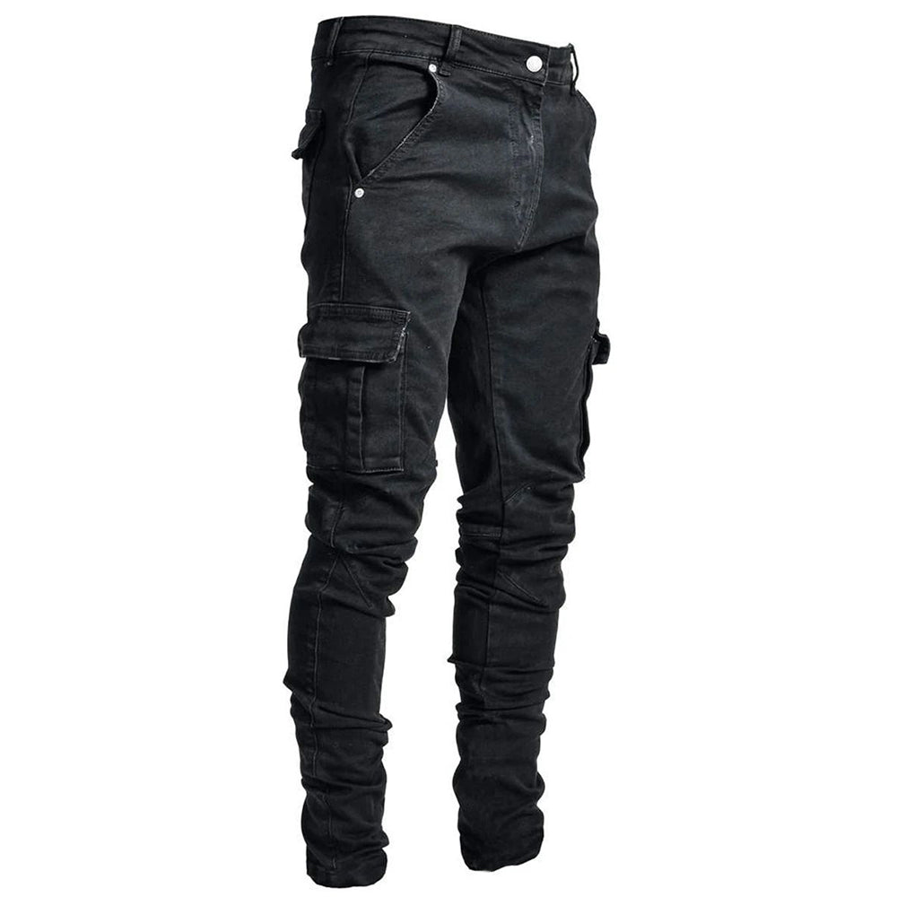 Men's Slim Fit Denim Cargo Joggers – Casual, Stylish, and Functional