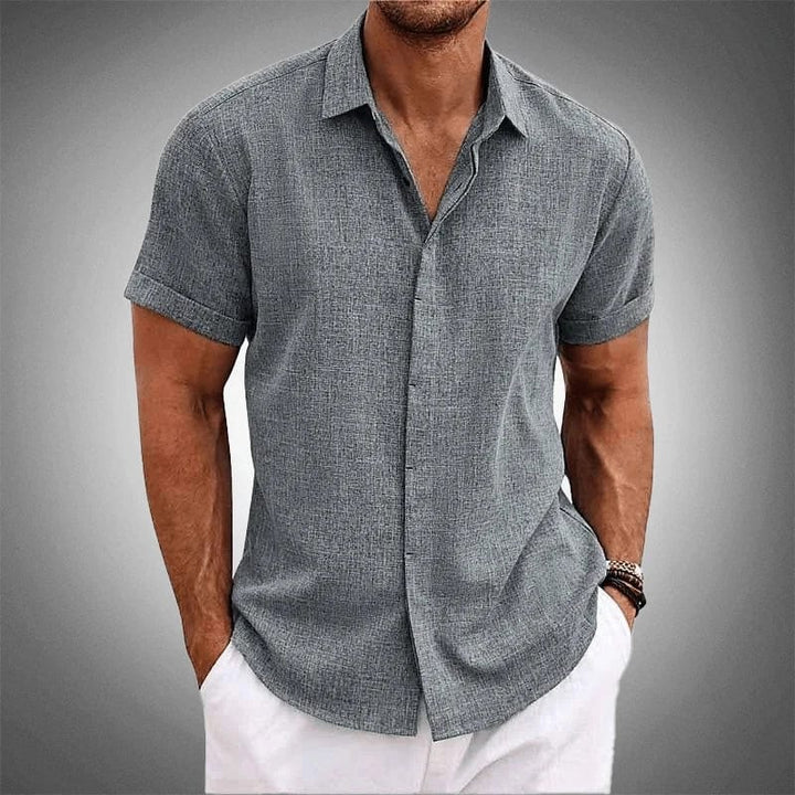 Kiwi Signature Short-Sleeve Linen Shirt