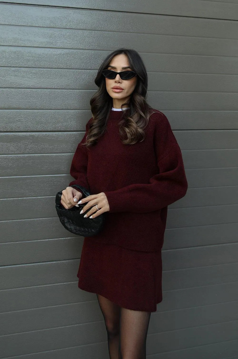 Helena - Knit Skirt Suit (Top + Skirt)