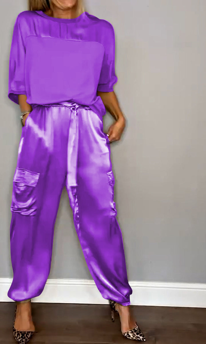 Vittoria™ | Stylish Satin Casual Set