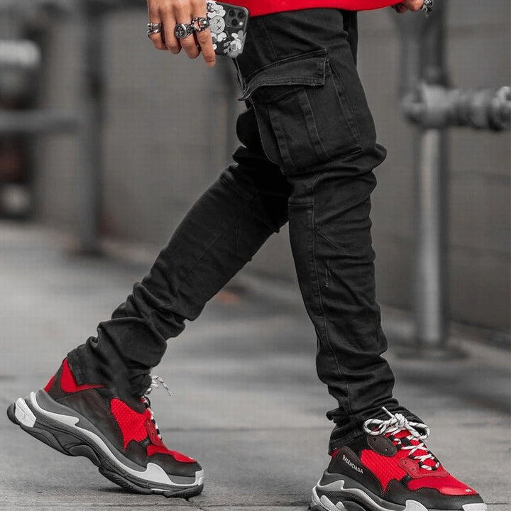 Men's Slim Fit Denim Cargo Joggers – Casual, Stylish, and Functional