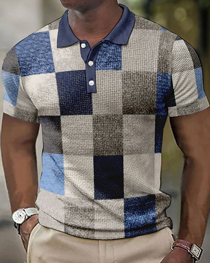 Lovi's™ Polo with short sleeves and checked print